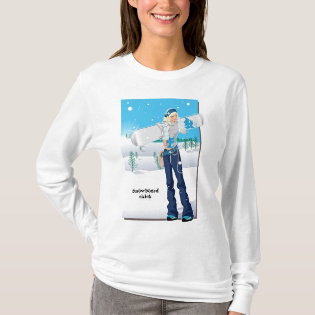 T-shirt Poussin de surf des neiges (Devant)