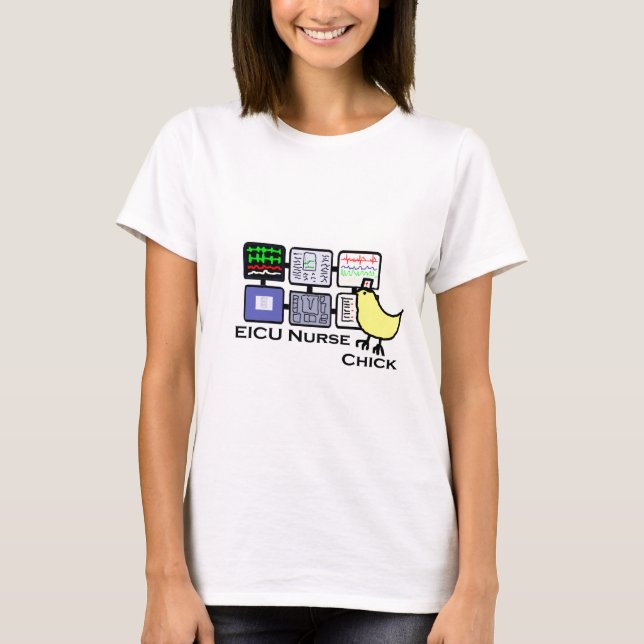 T-shirt poussin d'infirmière d'eICU (Devant)