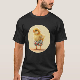 T-shirt Poussin en costume de vacances d'été