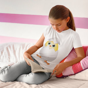 T-shirt Poussin Jaune Éclosant dans sa Coquille d'Œuf