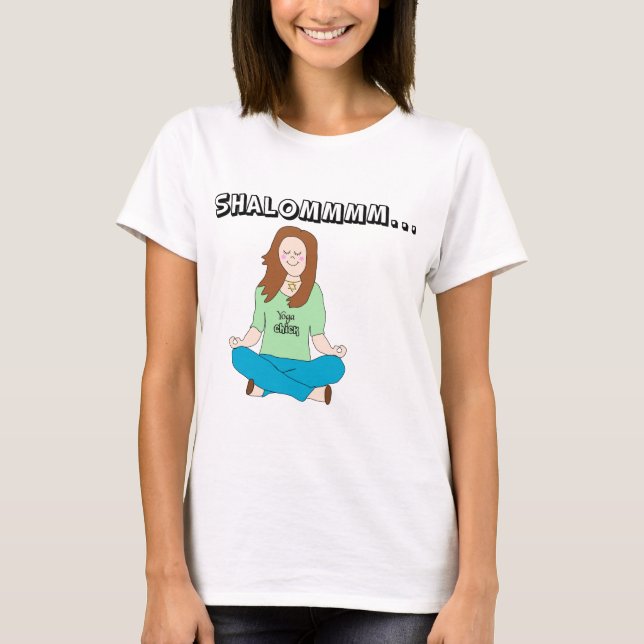 T-shirt Poussin juif drôle Shalommm de yoga (Devant)