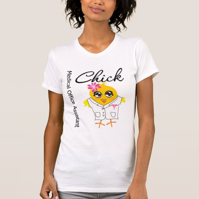 T-shirt Poussin médical d'assistant de bureau (Devant)