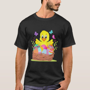 T-shirt Poussin Pâques Mignon Bébé Poulet Enfants Garçons