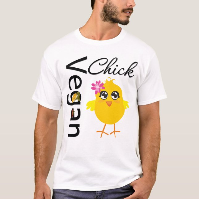 T-shirt Poussin végétalien (Devant)
