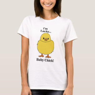 T-shirt Poussins Je Suis Chanceux Bébé Poussin
