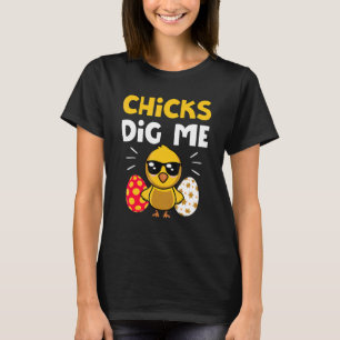T-shirt Poussins Me Creuser Hommes Garçons Drôle Chasse au