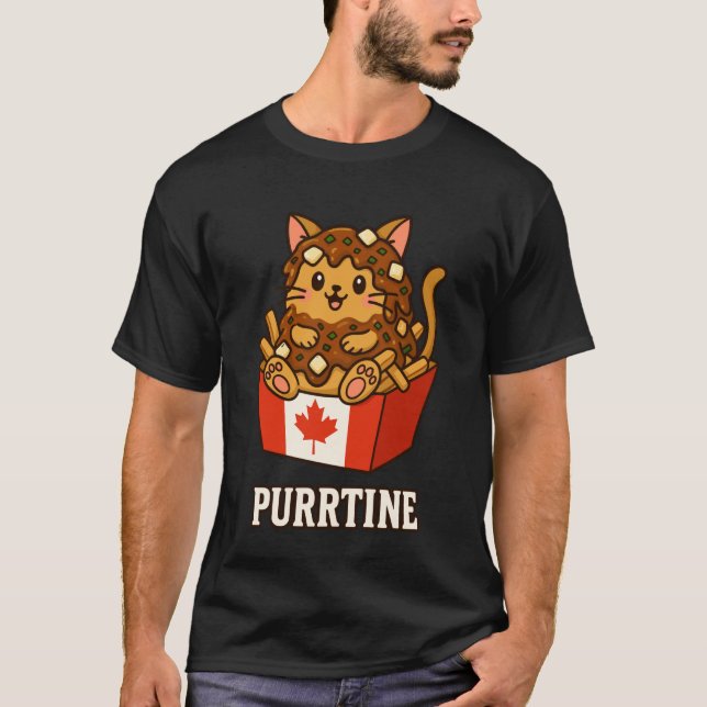 T-shirt Poutine Canadienne Drapeau Du Canada Enfants Drôle (Devant)