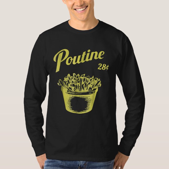T-shirt Poutine Rétro   Canada   Montréal (Devant)
