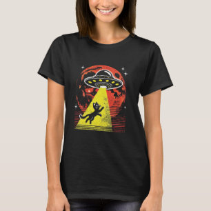 T-shirt Poutres Aliens rétro UFO Chat Enlèvement Espace Co
