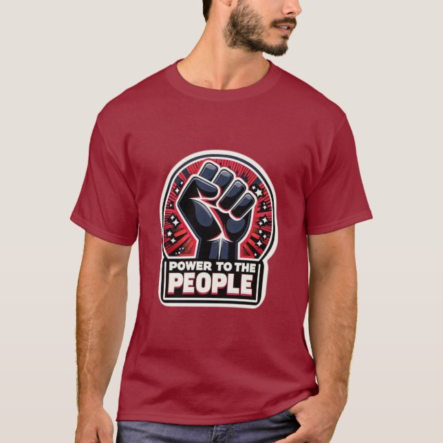 T-SHIRT POUVOIR AU PEUPLE 6 (Devant)