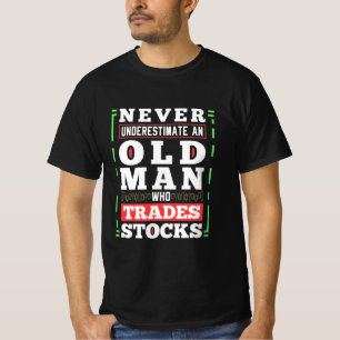 T-shirt Pouvoir D'Investisseur D'Un Vieux Homme Qui Traite