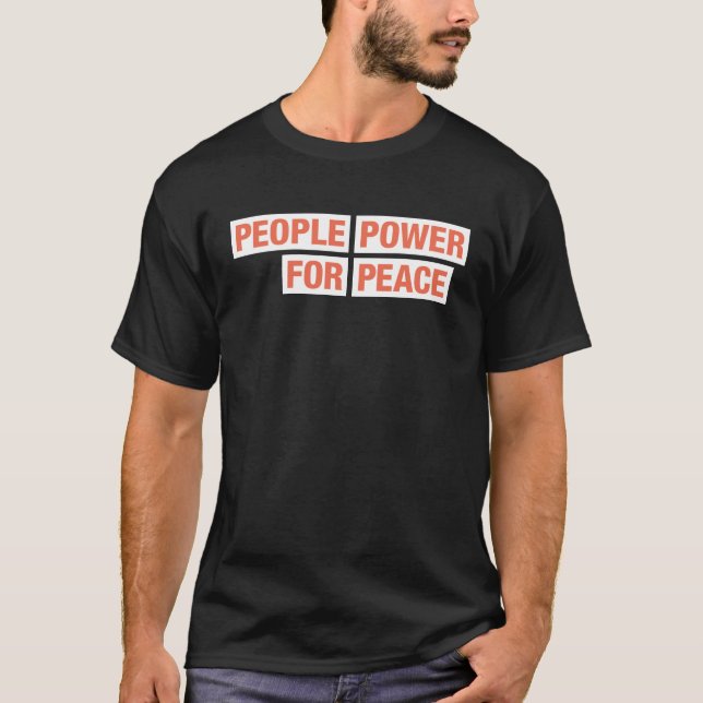T-shirt Pouvoir populaire pour la paix Équipes de plaidoye (Devant)