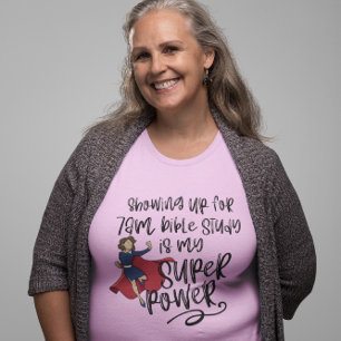 T-shirt POUVOIR SUPER SOEUR (Peau claire) de 7h00 rose cou