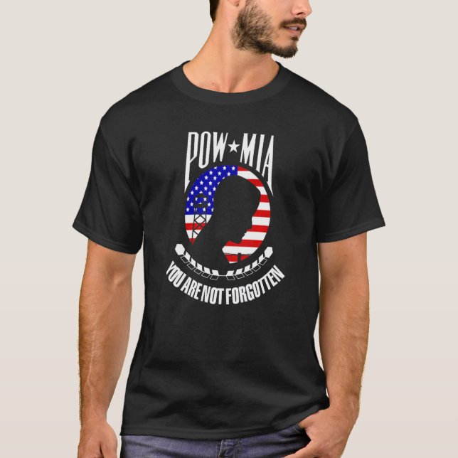 T-shirt Pow Mia Drapeau Vous N'Êtes Pas Oublié (Devant)