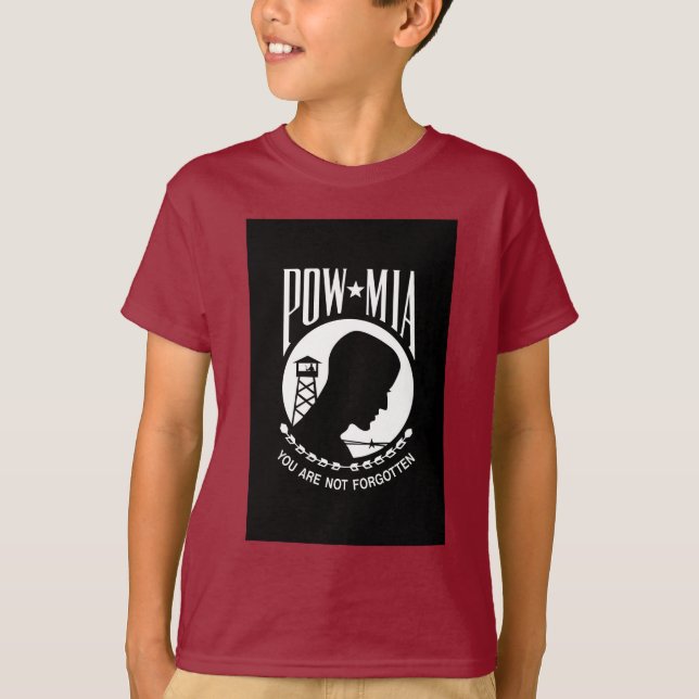 T-shirt POW MIA Héros militaires américains Prisonniers de (Devant)