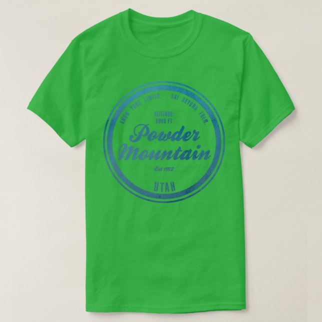 T-shirt Powder Mountain Ski Resort Utah (Design devant)
