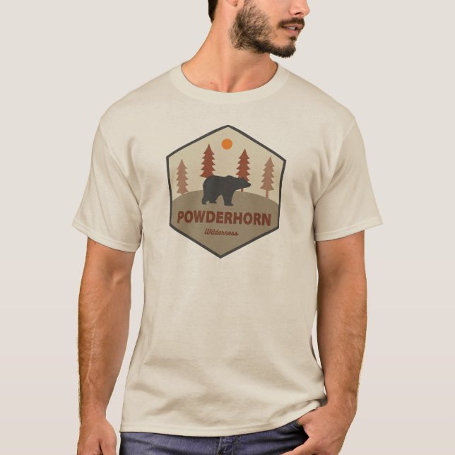 T-shirt Powderhorn Wilderness Colorado Ours (Devant)