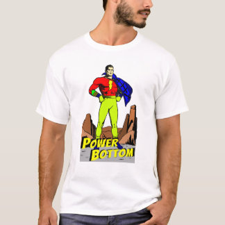 T-shirt Power Bottom, Vintage & Retro Gay Men Comics