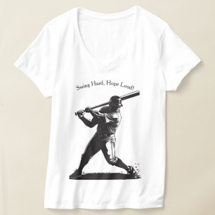 T-shirt Power Swing – Conception de baseball de style BD
