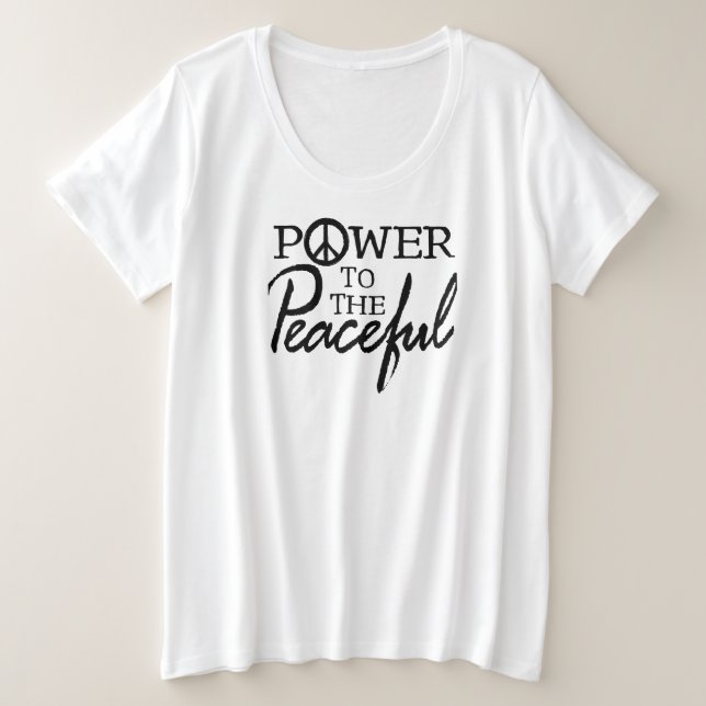 T-Shirt Power To The Peaceful (Design devant)