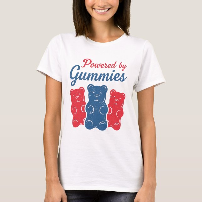 T-shirt Powered By Gummies  (Devant)