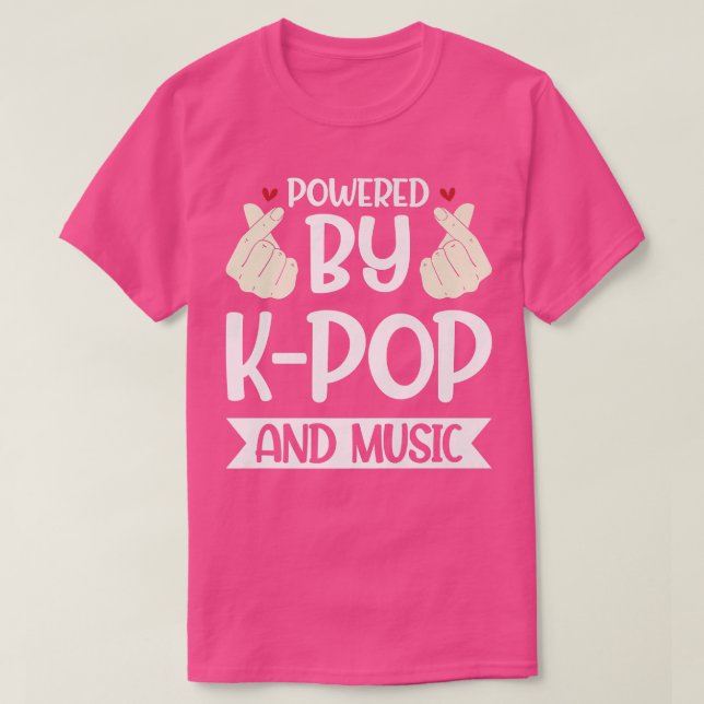 T-shirt Powered by K-Pop and Music K-Pop & Music (Design devant)