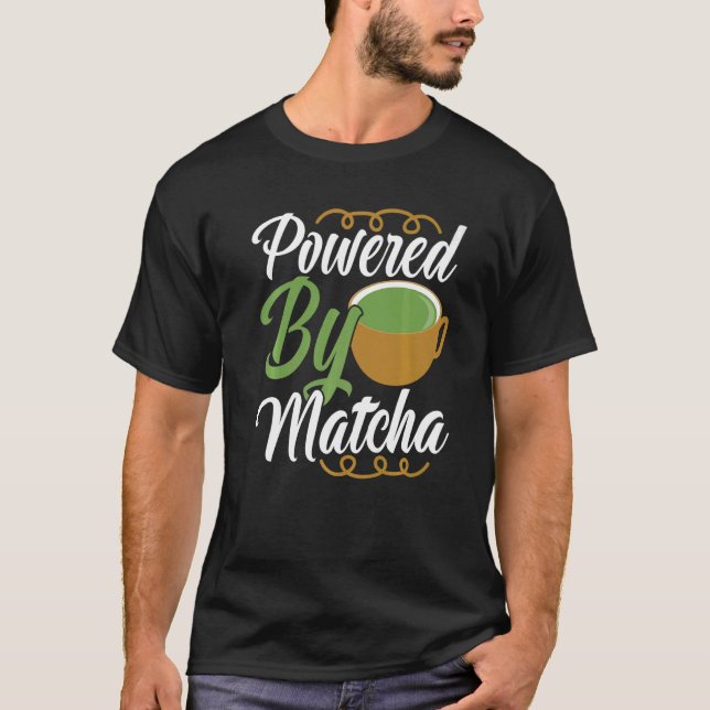 T-shirt Powered By Matcha Drink   Green Tea Clothing (Devant)