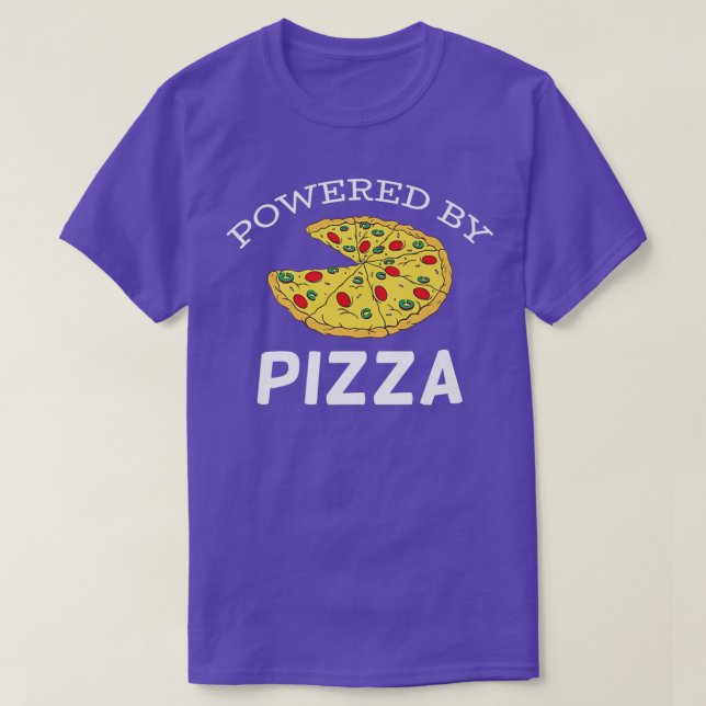 T-shirt Powered By Pizza  (Design devant)