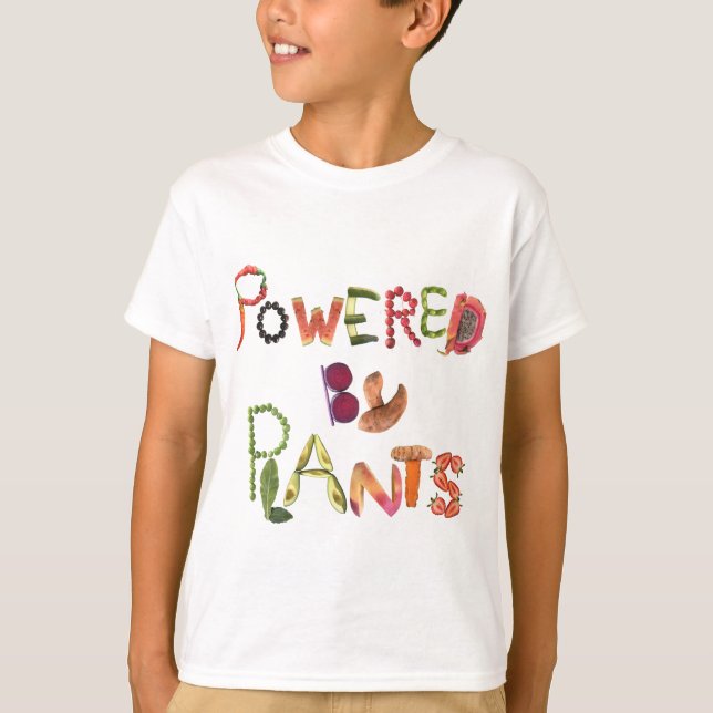 T-shirt Powered by Plante Vegan Love (Devant)