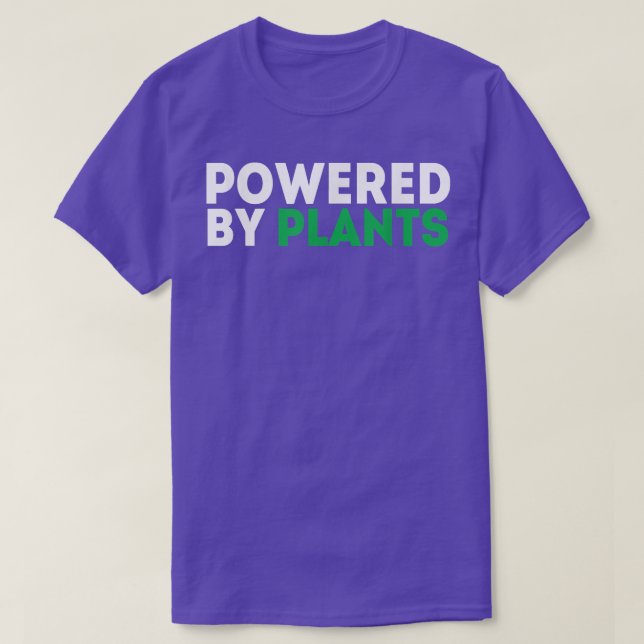 T-shirt Powered by Plante Vegan Vegetarian Gardener T Shir (Design devant)