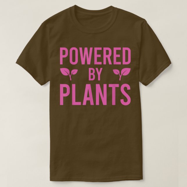 T-shirt Powered By Plants Vegetarian Vegan Workout Plant P (Design devant)
