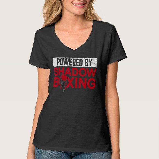 T-shirt Powered By Shadow Boxing Shadow Boxer Boxer (Devant)