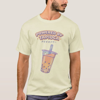 T-shirt Powered by Tapioca Cute Bubble Tea
