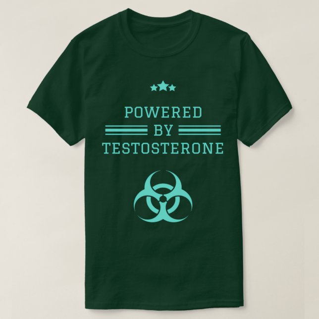 T-shirt Powered by testostérone (Design devant)