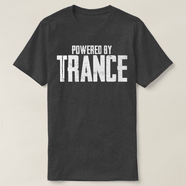 T-shirt Powered by Trance Music Psy Trance (Design devant)