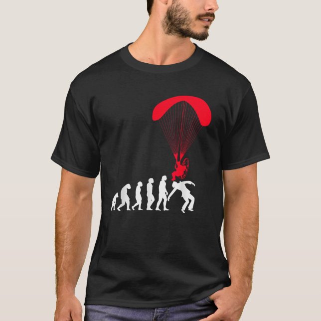 T-shirt Powered Paramotor Funny Paragliding Evolution Para (Devant)