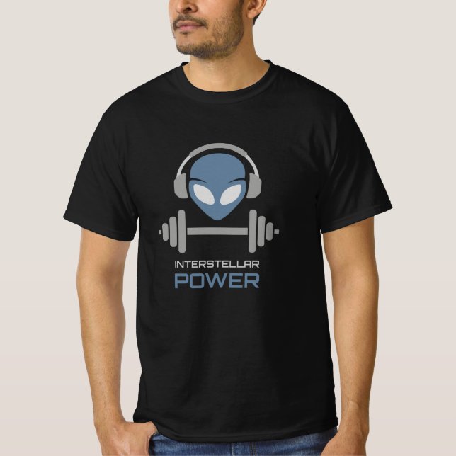 T-shirt Powerlifting Alien Gym Workout (Devant)
