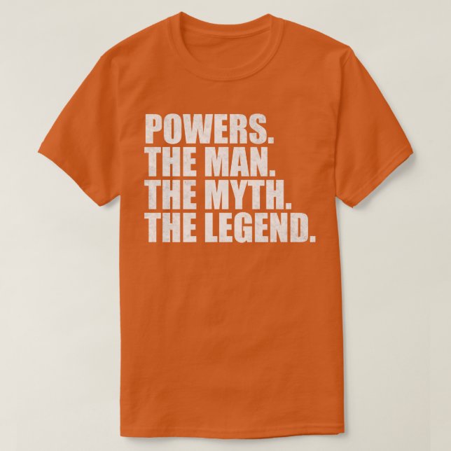 T-shirt PowersPowers Nom de famille Powers nom de famille  (Design devant)