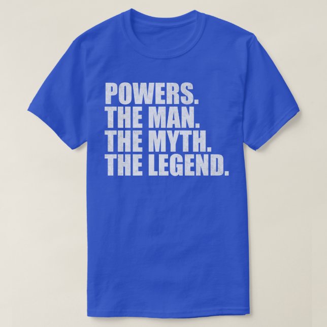 T-shirt PowersPowers Nom de famille Powers nom de famille  (Design devant)