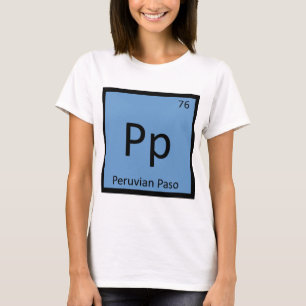 T-shirt Pp - Symbole de l'élément de chimie du Paso péruvi