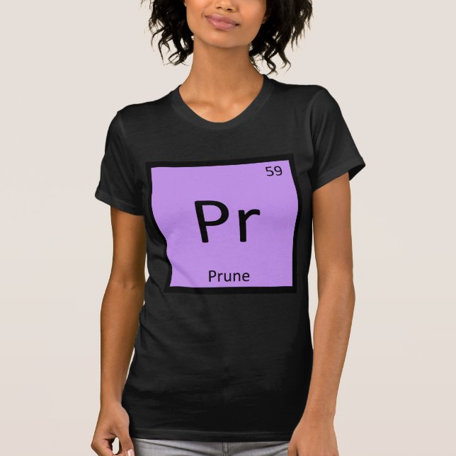 T-shirt Pr - Chimie des fruits de prune Symbole de table p (Devant)