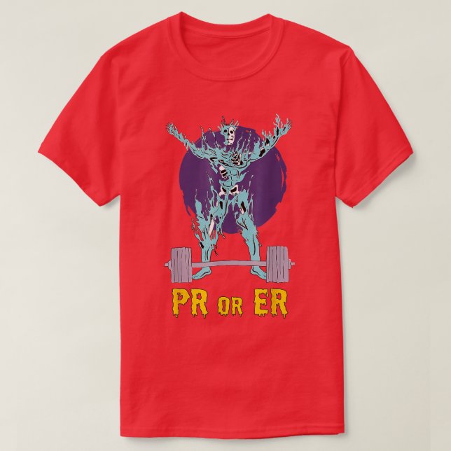 T-shirt PR Ou Er Poids Bodybuilding Fitness Gym (Design devant)