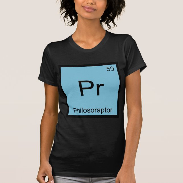 T-shirt Pr - Philosoraptor Symbole d'élément de chimie Mèm (Devant)