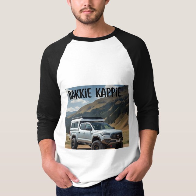 T-SHIRT PRAAT NET AFRIKAANS BAKKIE KAPPIE (Devant)