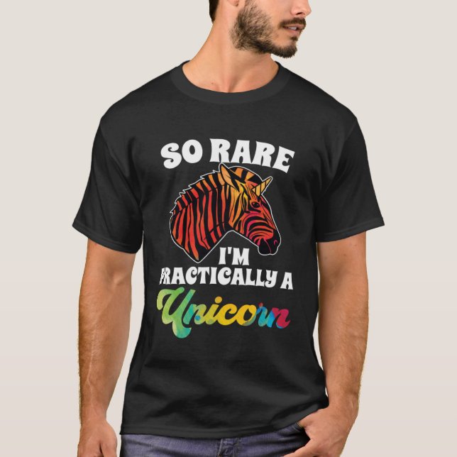 T-shirt Practically A Zebra Unicorn Rare Disease Awareness (Devant)