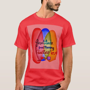 T-shirt PracticeLove Gratitude Salutation Teeting par D.Fl