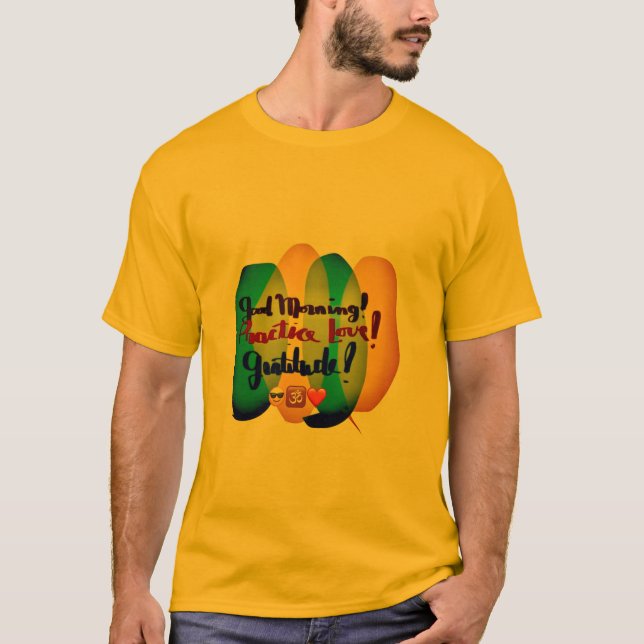 T-shirt PracticeLove salutation Le design de David Flynn (Devant)