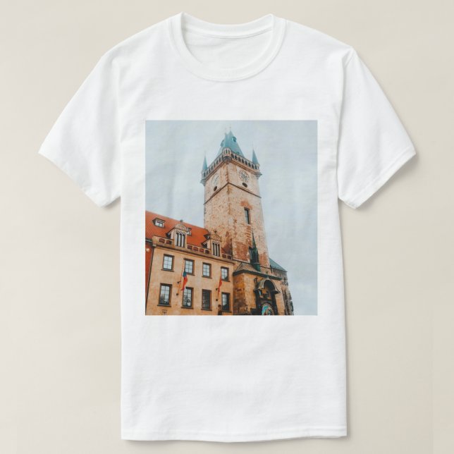 T-shirt Prague Astronomical Clock, Old Town Square Czechia (Design devant)