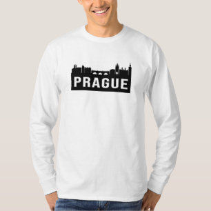 T-shirt Prague City Cityscape Skyline Voyager Drôle cadeau