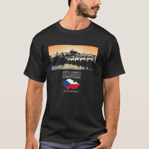 T-shirt prague czech république Skyline Vacances Souvenir